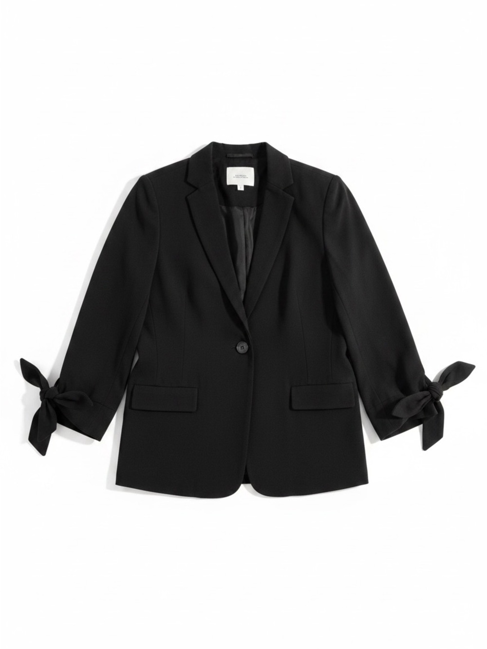 Dorothee Schumacher Blazer Womens 6 Medium Black NWT Bow Cuff Single Button